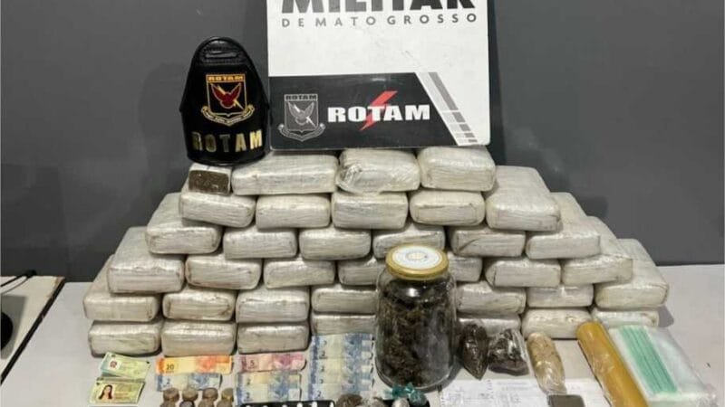 Rotam prende trio com 38 tabletes de maconha em Várzea Grande