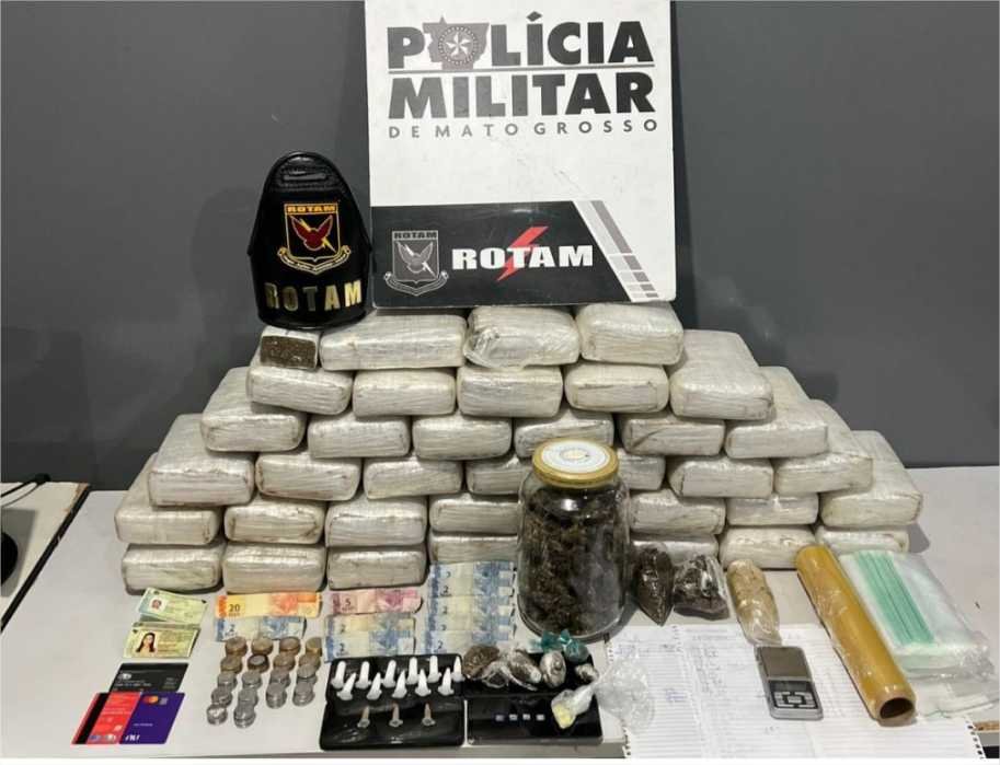 Rotam prende trio com 38 tabletes de maconha em Várzea Grande