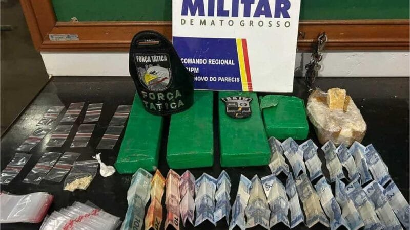 Força Tática prende mulher com tabletes de maconha e pasta base em MT