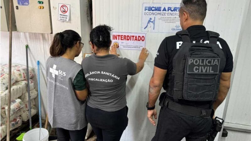 Polícia Civil e Vigilância Sanitária fecham fábrica clandestina de açaí em Várzea Grande