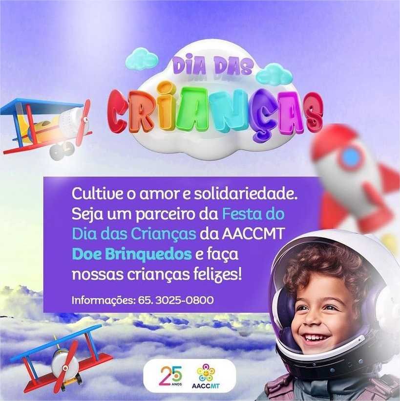 AACCMT arrecada brinquedos para o Dia das Crianças