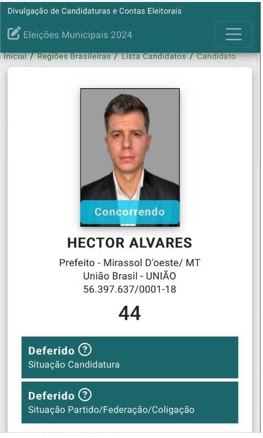 Juiz acata recurso e garante candidatura de Hector em Mirassol