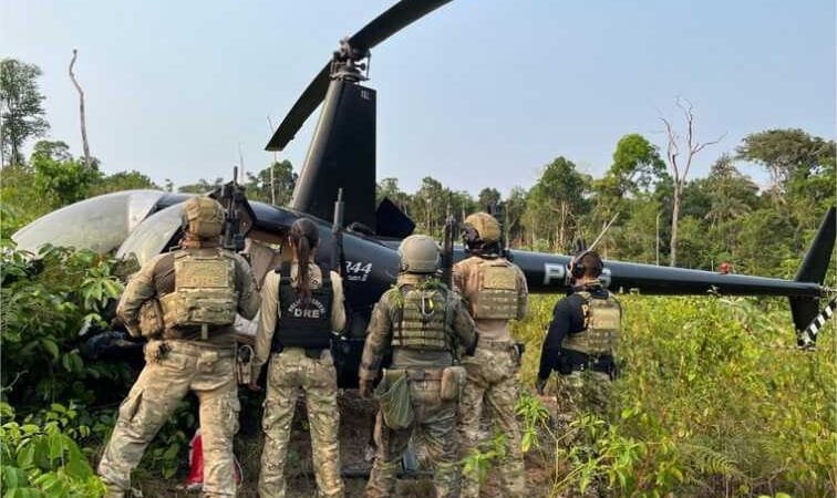 Gefron auxilia na apreensão de 238 kg de supermaconha em helicóptero e causa prejuízo de R$ 3 milhões ao crime organizado
