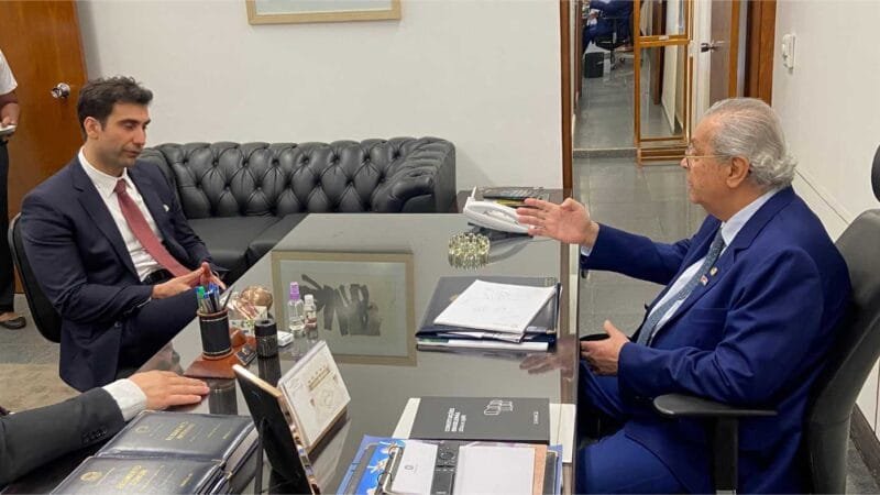 Jayme Campos recebe Gabriel Galípolo e discute política de juros do Banco Central