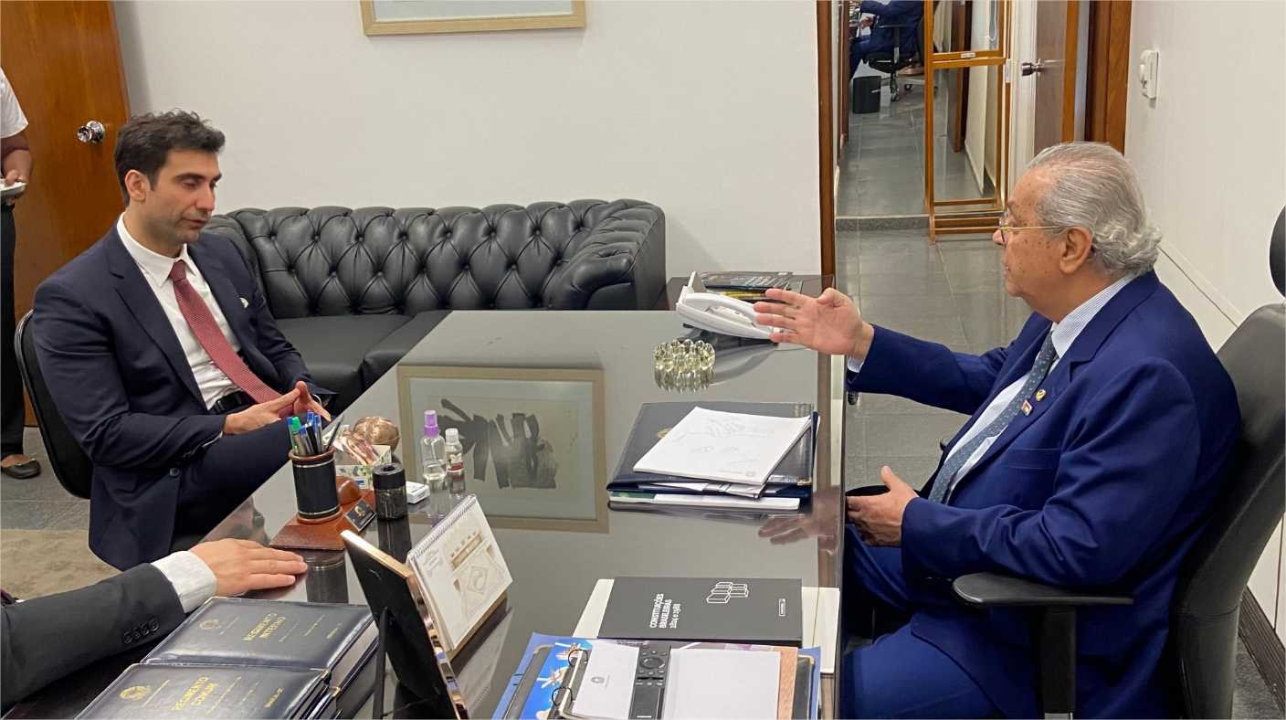 Jayme Campos recebe Gabriel Galípolo e discute política de juros do Banco Central