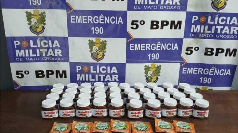 Criminoso é preso por furtar 40 potes de Nutella e pacotes de “Tang” de supermercado