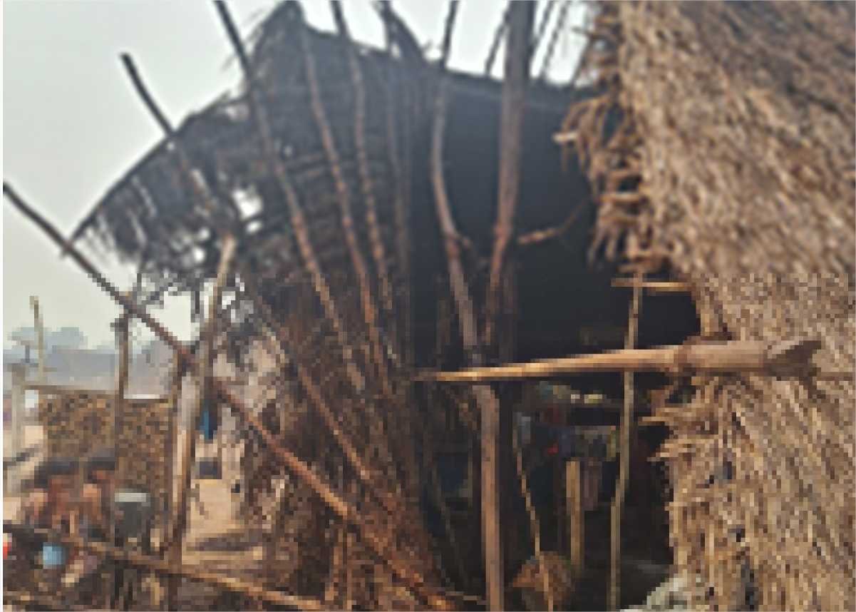 Bombeiros de MT extinguem incêndio em oca provocado por acidente doméstico