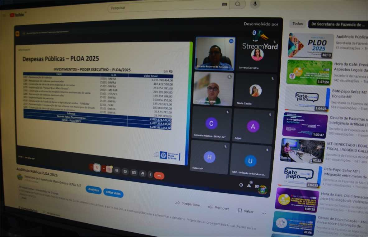Orçamento de R$ 36 bilhões é apresentado e discutido em audiência pública
