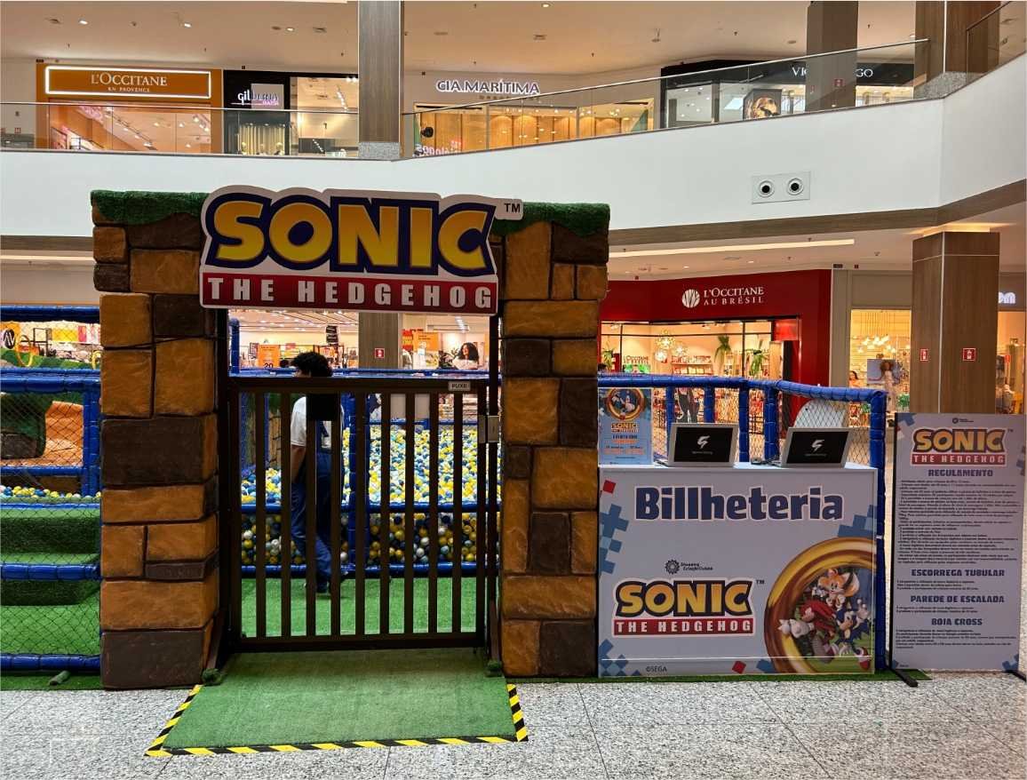 Sonic Mountain Park é a nova atração do Shopping Estação Cuiabá