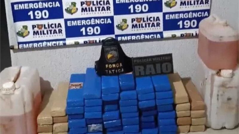 Força Tática apreende 72 quilos de maconha e conduz dois suspeitos por tráfico de drogas