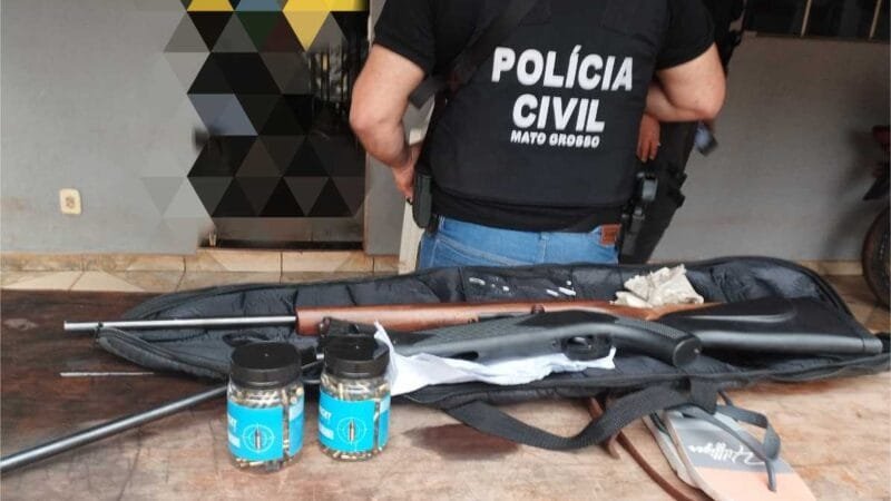 Polícia Civil apreende armas durante operação de combate a crimes patrimoniais em São José do Xingu