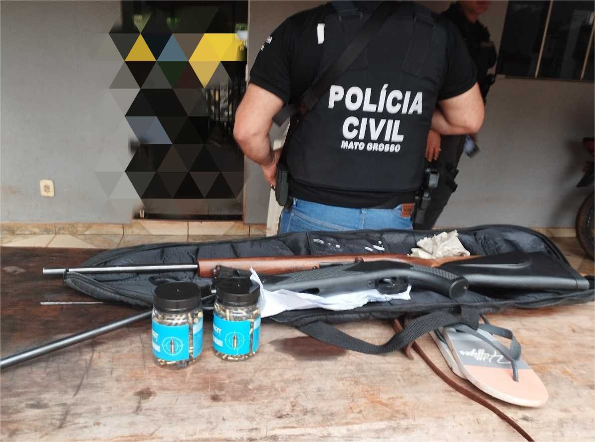 Polícia Civil apreende armas durante operação de combate a crimes patrimoniais em São José do Xingu