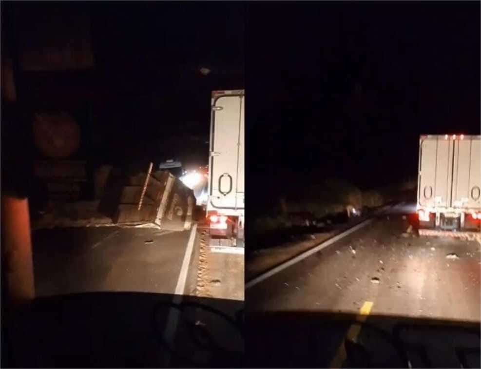 Colisão entre carreta e veículo de passeio deixa quatro mortos na BR-364; veja vídeo