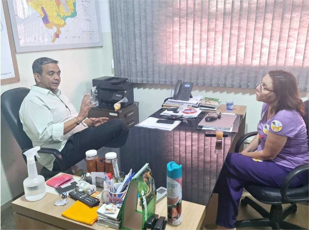 Maria Tezolin mantém diálogo com secretário sobre serviço de regularização fundiária em Várzea Grande