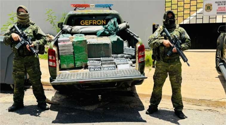 Operação integrada da PF e Gefron leva à apreensão de 552 kg de cocaína em Várzea Grande
