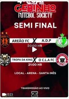 Tem jogos da 4ª Copa Gebinho Futebol Society nesta terça (01)