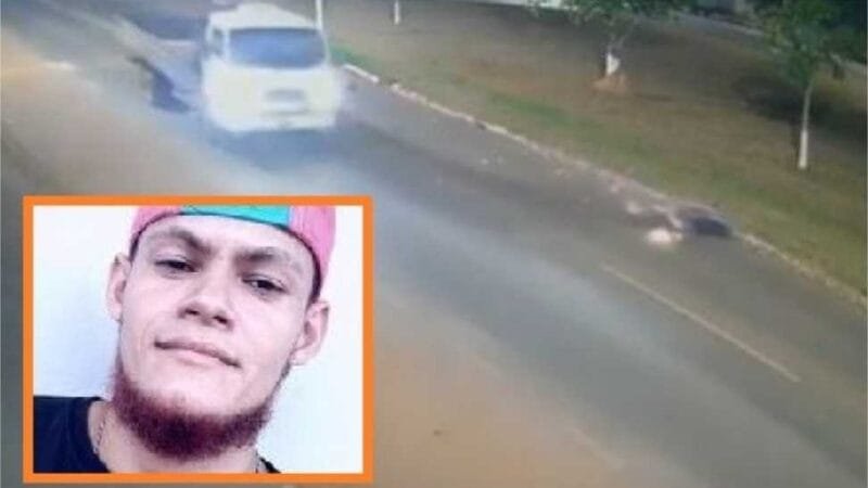 Câmera flagra acidente que matou motociclista em avenida de MT; veja vídeo