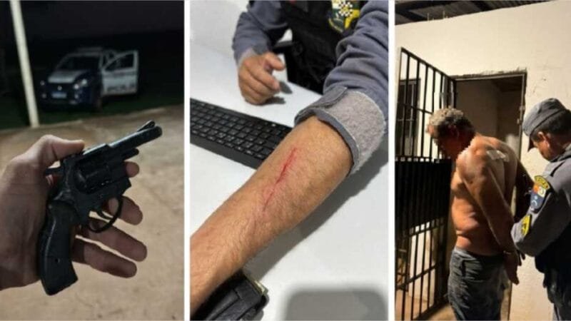 Homem é preso por ameaçar clientes de bar e agredir PM