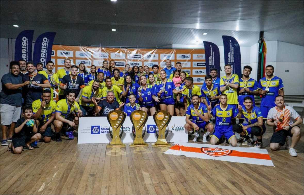Seleções de Sorriso são campeãs de futsal e handebol nos Jogos Abertos Mato-grossenses