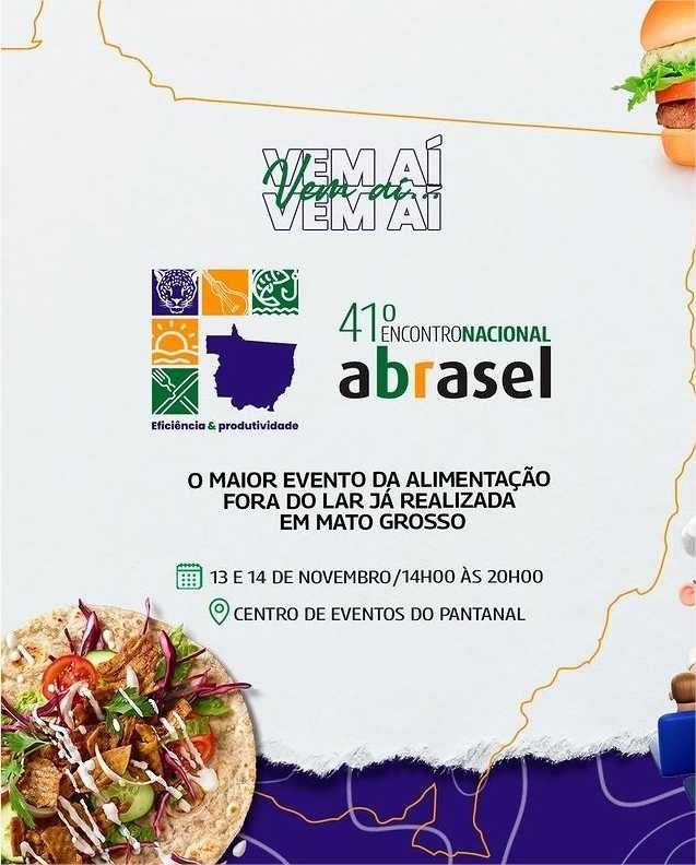 Cuiabá será palco do 41º Encontro Nacional Abrasel em novembro