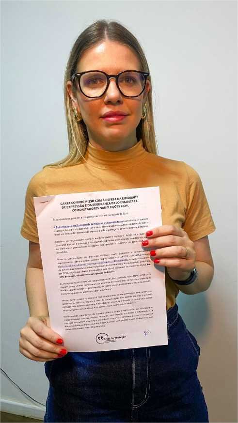 Lúdio e Rafaela assinam carta compromisso pela liberdade de imprensa e segurança de jornalistas nas eleições