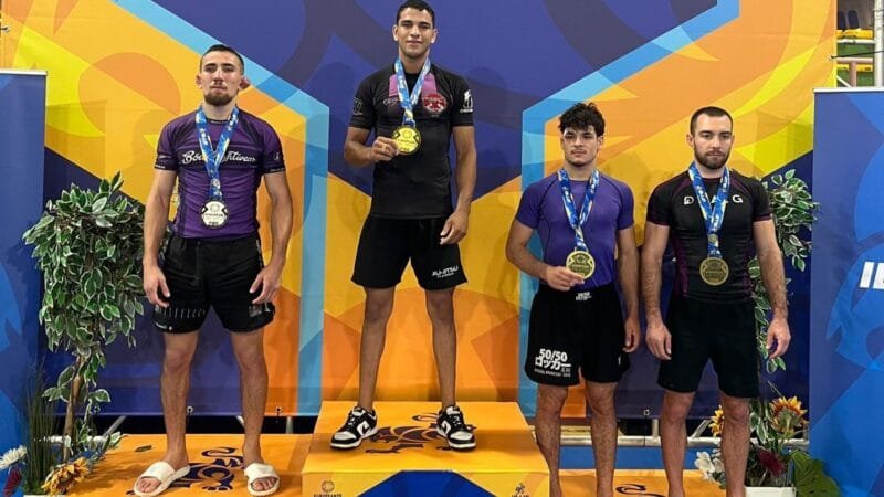Atleta de projeto social de jiu-jitsu da Rotam conquista medalhas de ouro no campeonato europeu