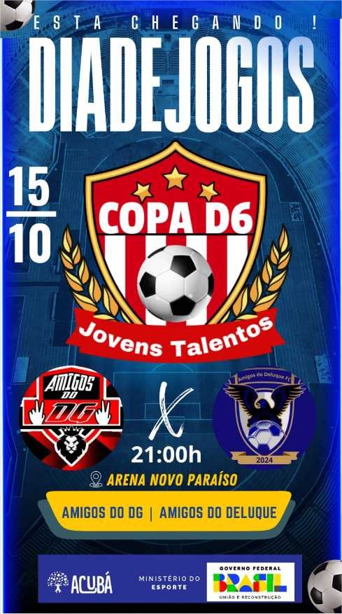 Copa D6 Jovens Talentos começa nesta terça (15)