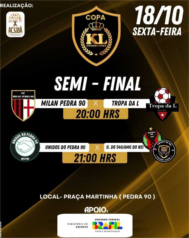 Tem jogos da Copa Kl Distribuidora nesta sexta (18)