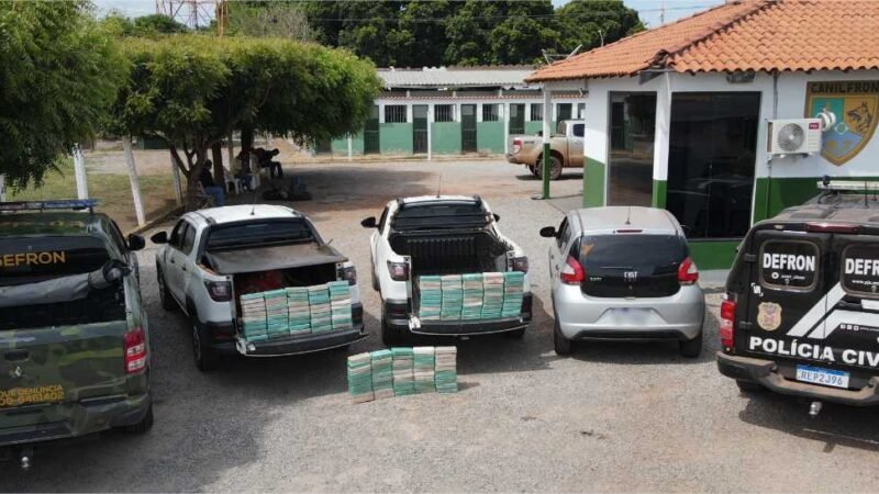 Operação conjunta apreende 150 tabletes de pasta base de cocaína e causa prejuízo ao tráfico de R$ 2,7 milhões