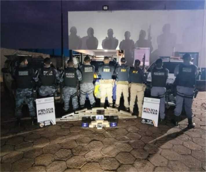 PM e PRF apreendem 41 tabletes de drogas durante abordagem na MT-020 em Canarana