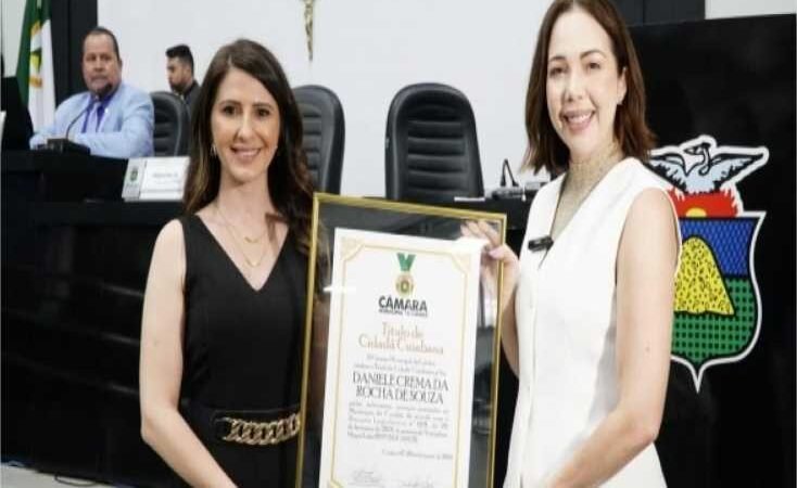 Promotora Dra. Daniele Crema recebe título de cidadã cuiabana
