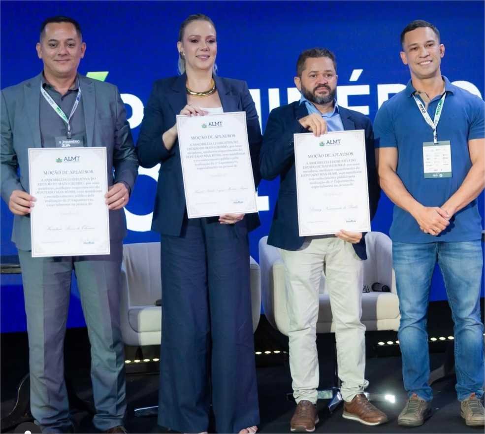 Organizadores da 2ª Expominério são homenageados pelo deputado Max Russi