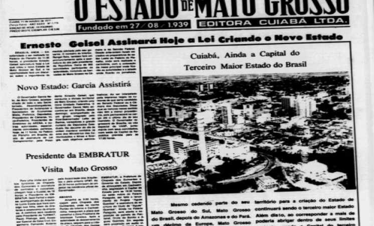 A divisão do território do Estado de Mato Grosso em 1977: antecedentes históricos, motivações e oficialização