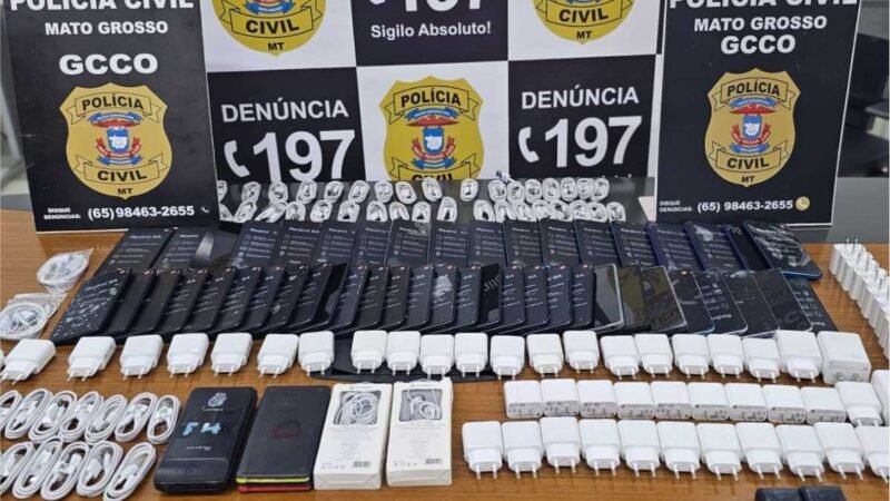 Polícia Civil doa ao IFMT celulares novos apreendidos em unidade prisional