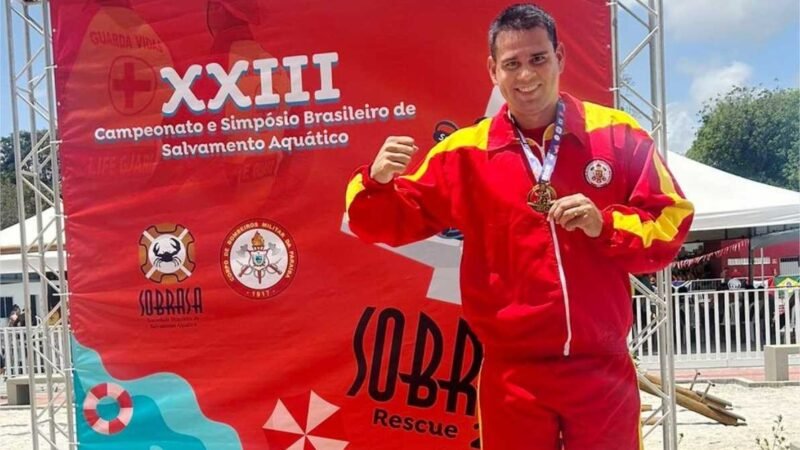 Corpo de Bombeiro conquista medalha inédita em competição nacional de salvamento aquático