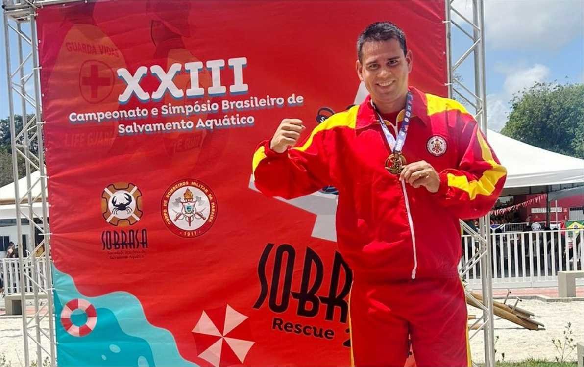 Corpo de Bombeiro conquista medalha inédita em competição nacional de salvamento aquático