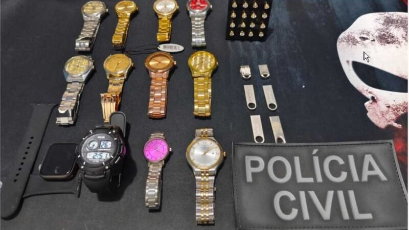 Autor de furto a loja é preso em flagrante pela Polícia Civil e produtos são recuperados