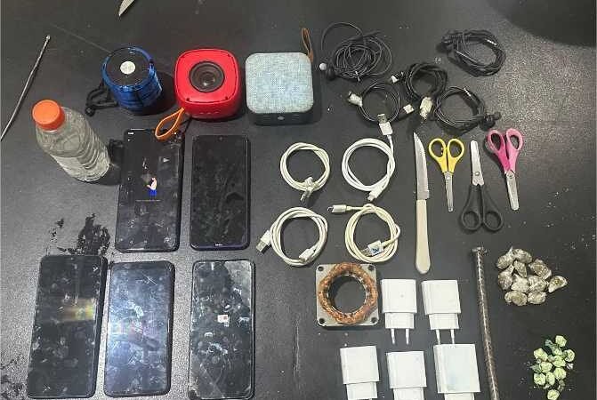 Polícia Penal apreende mais 29 celulares e drogas em unidades prisionais de Cuiabá e Várzea Grande
