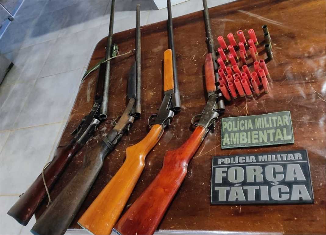 Batalhão Ambiental apreende espingardas e materiais para pesca predatória em Aripuanã