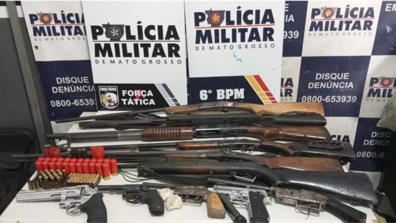 Forças policiais de MT apreenderam mais de 13 mil armas de fogo ilegais entre 2019 e 2024