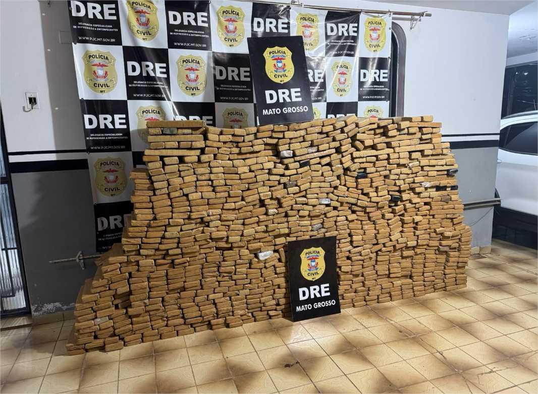 Polícia Civil desmantela quadrilha e apreende 1,1 tonelada de maconha em Várzea Grande