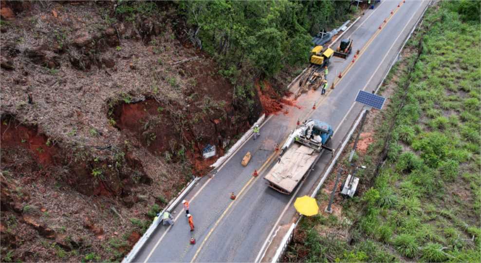 Trânsito na MT-251 no Portão do Inferno é liberado após chuva neste sábado