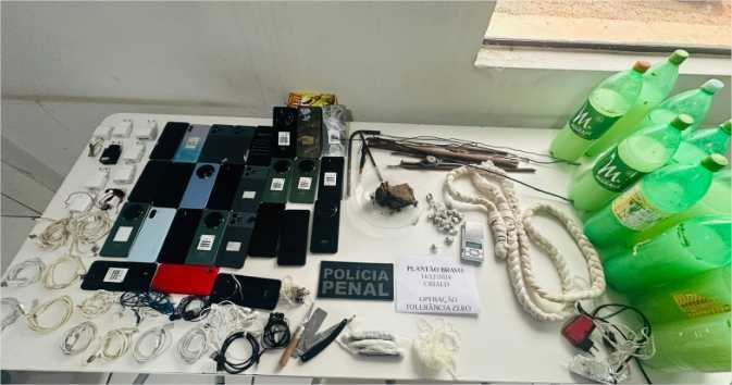 Três mulheres são presas por tráfico e 27 celulares são apreendidos pela Polícia Penal