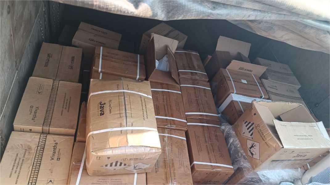 PM recupera carga de defensivo agrícola avaliada em R$ 674 mil e prende dupla por estelionato