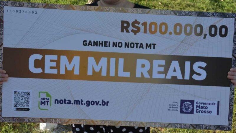 Sorteio do Nota MT será realizado na Praça Alencastro nesta quinta-feira (12)