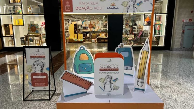 Volta às Aulas Solidária arrecada materiais escolares em shopping de Cuiabá