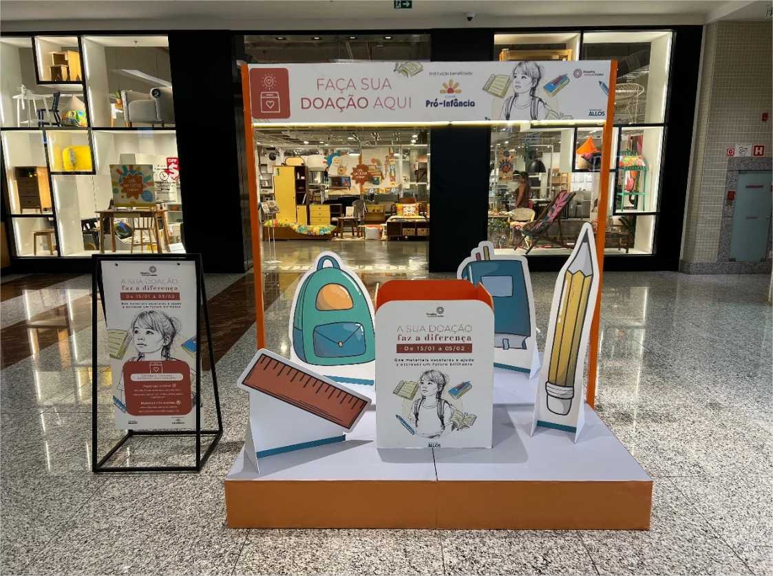 Volta às Aulas Solidária arrecada materiais escolares em shopping de Cuiabá