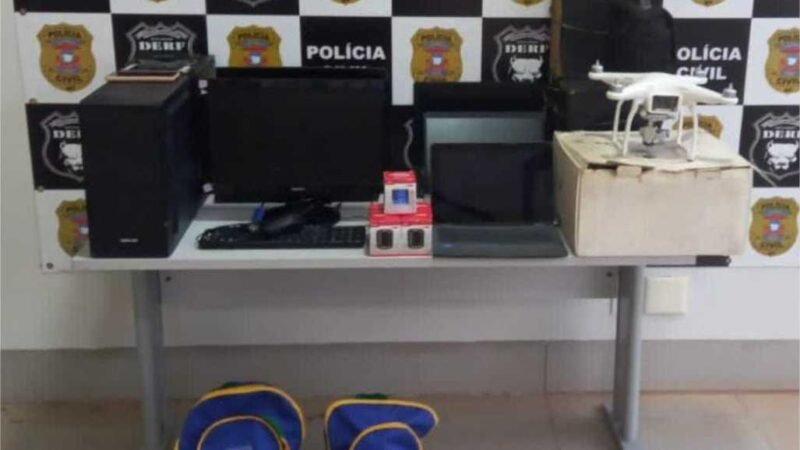Polícia Civil recupera eletrônicos furtados de escola estadual e identifica autores