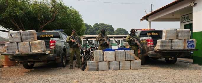 Gefron atinge número histórico de 19 toneladas em apreensões de drogas na fronteira em 2024