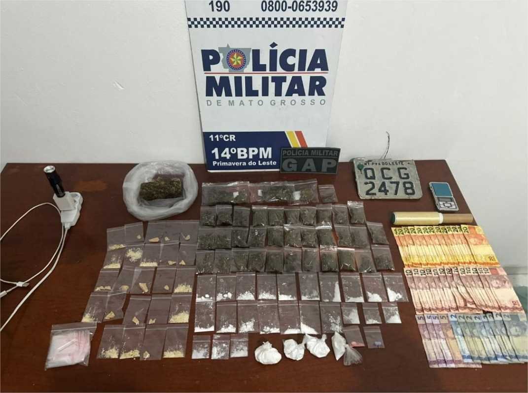 Faccionadas são presas pela PM com 90 porções de drogas em Primavera do Leste